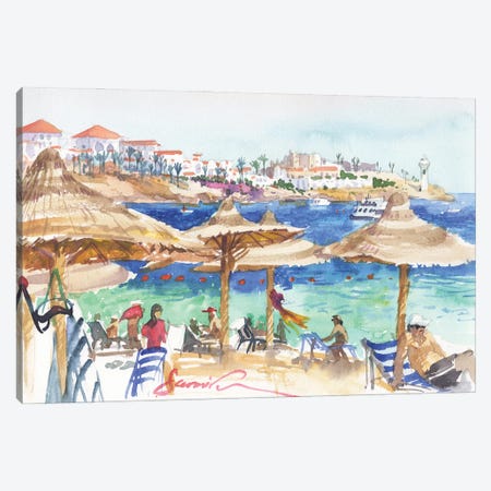 Paradise On The Beach Canvas Print #SYH212} by Samira Yanushkova Canvas Print