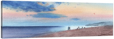 Sunrise On The Coast Canvas Art Print - Samira Yanushkova
