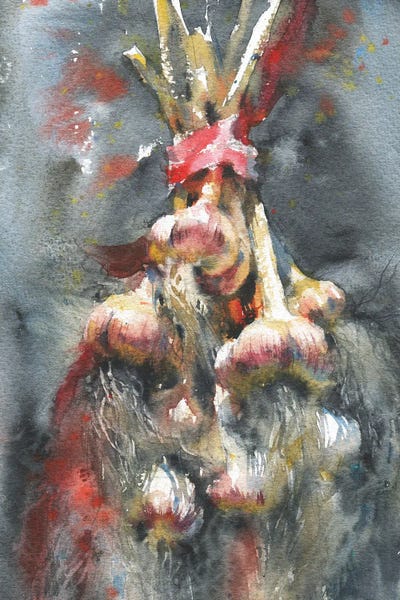 Middle Eastern Artists: Garlic by Samira Yanushkova