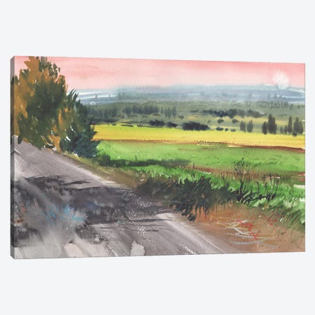 Landscape Painting Canvas Print #SYH221} by Samira Yanushkova Canvas Wall Art