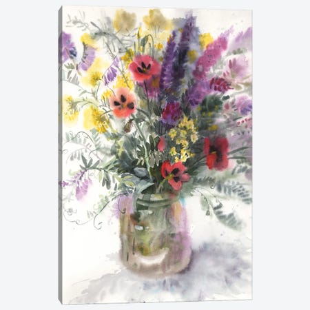 Provence Bouquet Canvas Print #SYH223} by Samira Yanushkova Canvas Wall Art