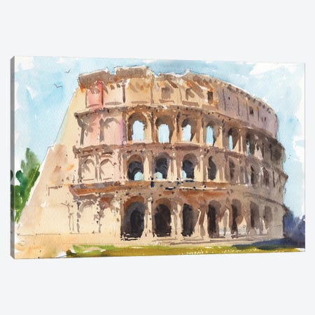 Italy Colosseum Canvas Print #SYH225} by Samira Yanushkova Art Print