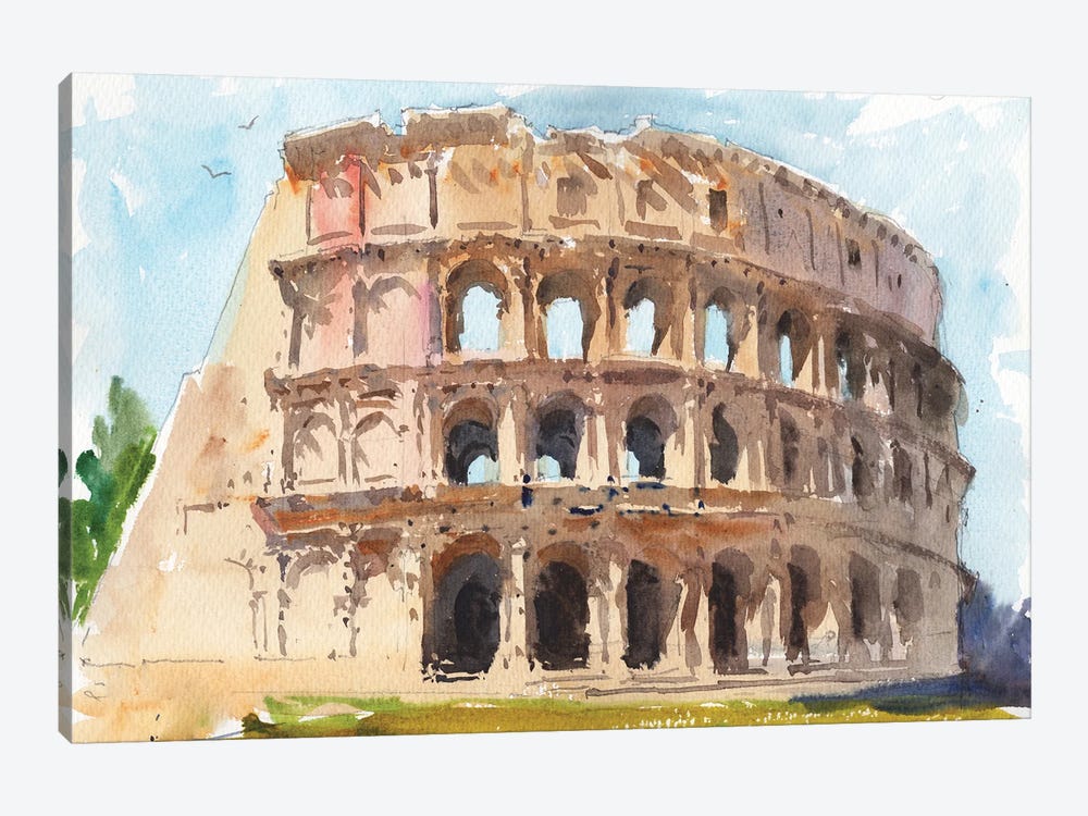 Italy Colosseum by Samira Yanushkova 1-piece Canvas Wall Art