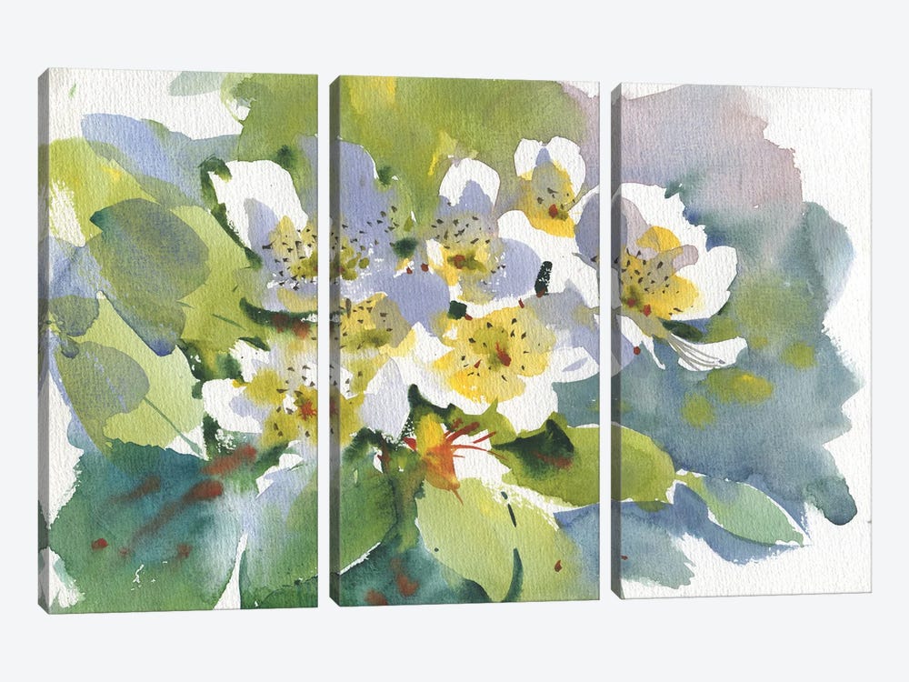 Blooming Apple Tree by Samira Yanushkova 3-piece Canvas Artwork