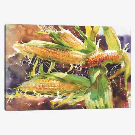Corn Like Gold Sun Canvas Print #SYH235} by Samira Yanushkova Canvas Art
