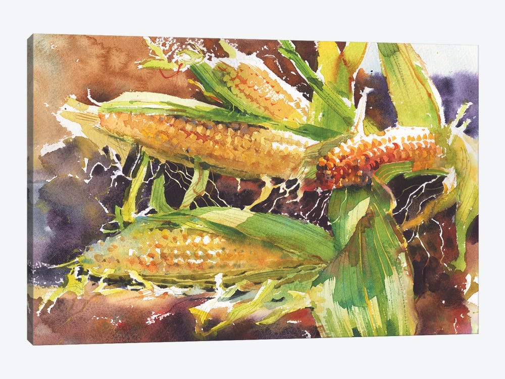 Corn Like Gold Sun by Samira Yanushkova 1-piece Canvas Art Print