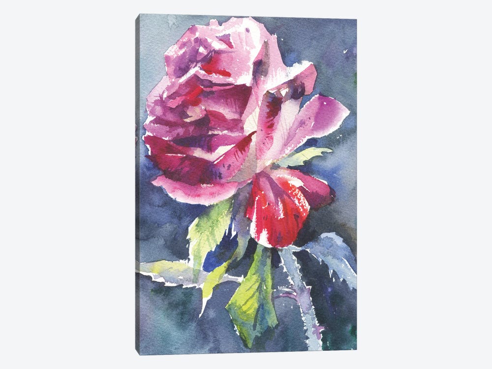 Red Rose Floral by Samira Yanushkova 1-piece Canvas Art