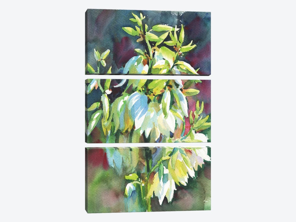 Flowering by Samira Yanushkova 3-piece Canvas Art Print