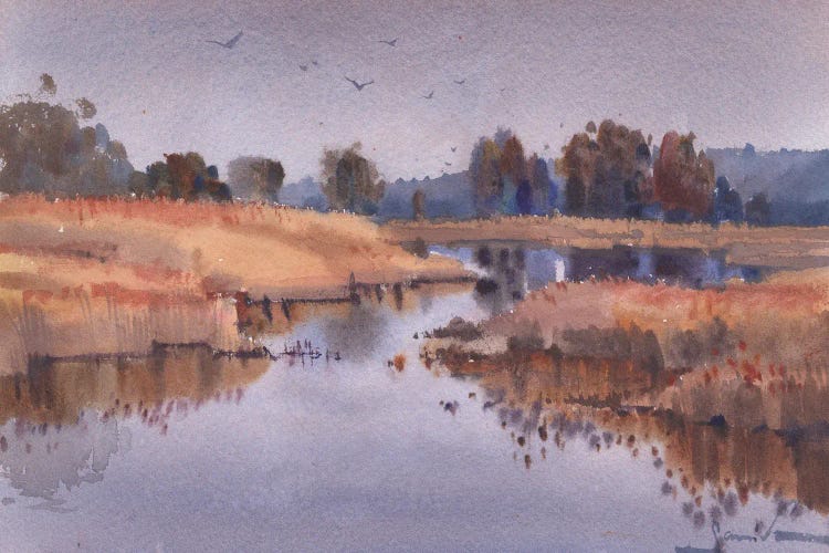 Landscape River Painting