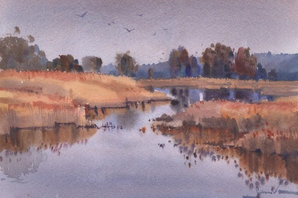 Landscape River Painting