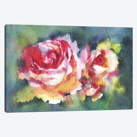 Wildflowers Rose Canvas Print #SYH242} by Samira Yanushkova Canvas Wall Art