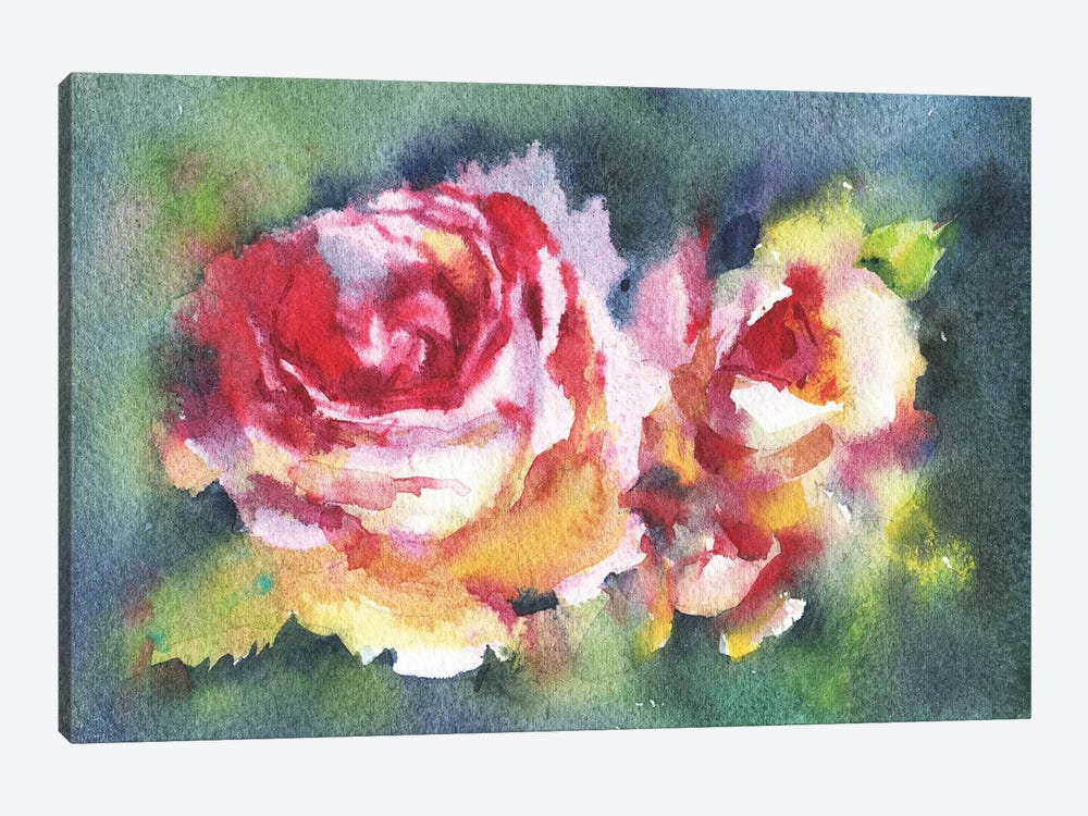 Wildflowers Rose by Samira Yanushkova 1-piece Canvas Print