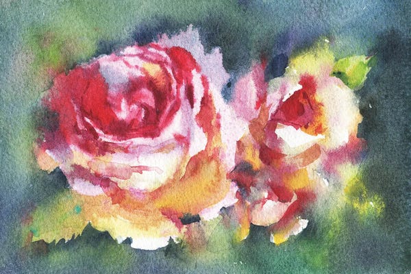 Middle Eastern Artists: Wildflowers Rose by Samira Yanushkova