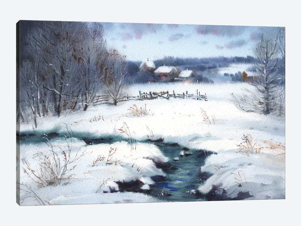 Snowfall by Samira Yanushkova 1-piece Canvas Print