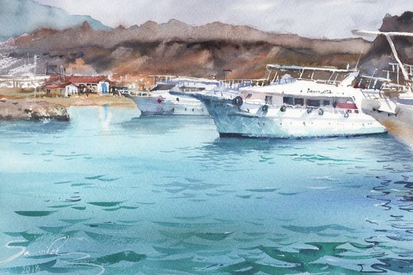 Samira Yanushkova: Yachts In The Sea by Samira Yanushkova