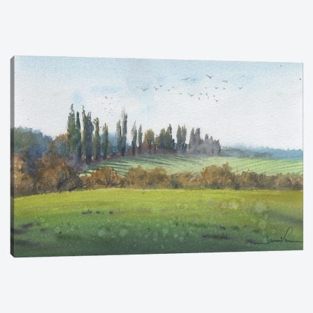 Landscape Watercolor Canvas Print #SYH24} by Samira Yanushkova Canvas Print