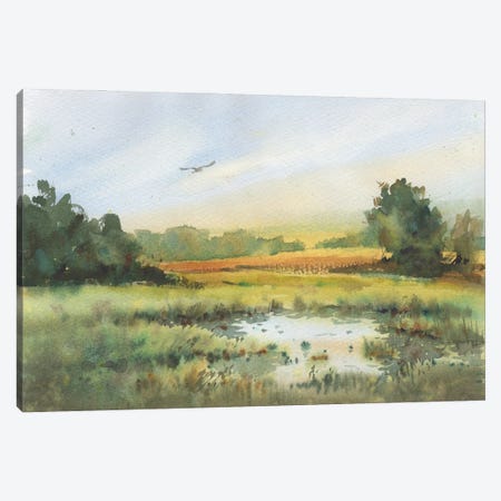 Landscape Sunny Morning Canvas Print #SYH25} by Samira Yanushkova Canvas Art Print