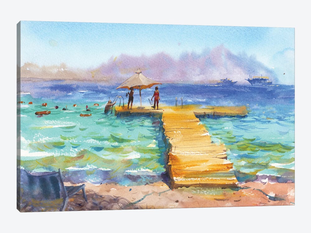 Sunny Holiday On The Beach by Samira Yanushkova 1-piece Canvas Art
