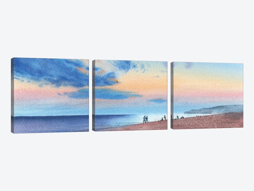 Coastal Walk by Samira Yanushkova 3-piece Art Print
