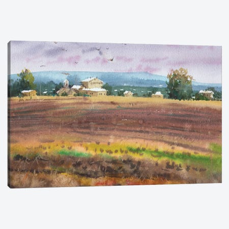 Sun On The Field Canvas Print #SYH267} by Samira Yanushkova Art Print