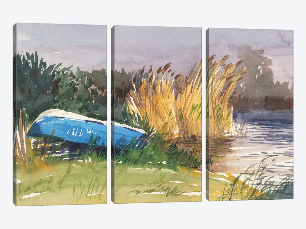 On The Bank Of The River by Samira Yanushkova 3-piece Canvas Artwork
