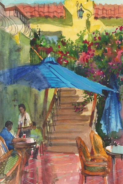 Middle Eastern Artists: Sunny Street by Samira Yanushkova