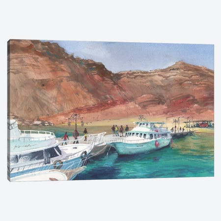 Yachts On The Sea Canvas Print #SYH273} by Samira Yanushkova Canvas Art Print