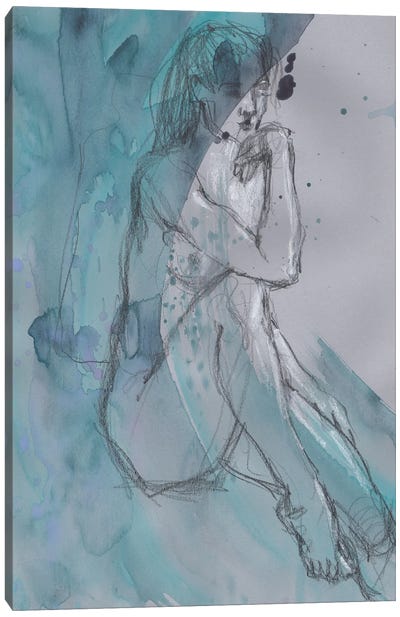 Erotic Nude Girl Canvas Art Print - Samira Yanushkova