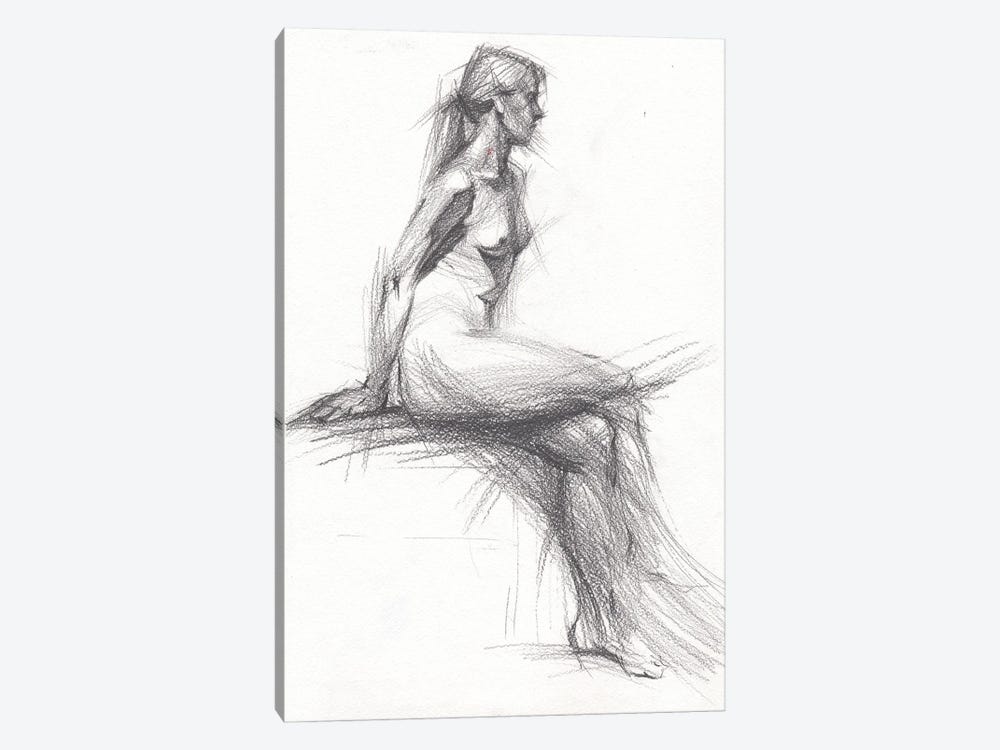 Female Nude Figure by Samira Yanushkova 1-piece Canvas Art