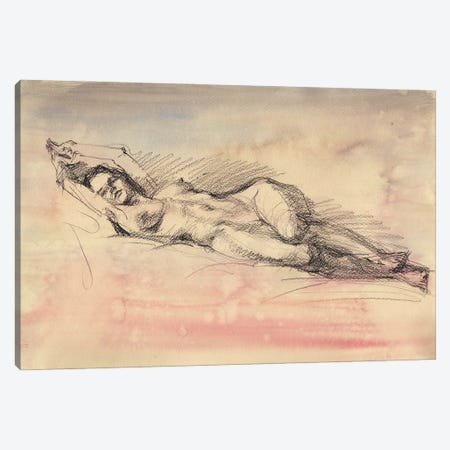 Sensual Nude Canvas Print #SYH306} by Samira Yanushkova Canvas Art