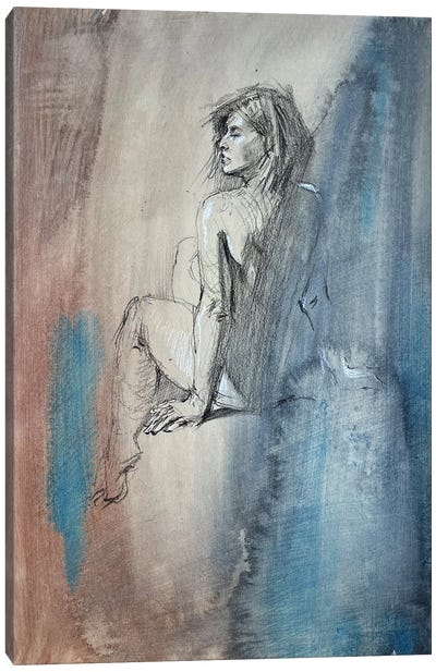 Abstract Nude Art Canvas Art Print - Samira Yanushkova
