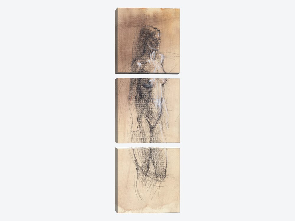 Vintage Nudity by Samira Yanushkova 3-piece Canvas Art