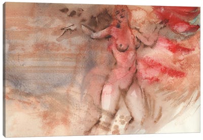 Erotic Dance Canvas Art Print - Samira Yanushkova