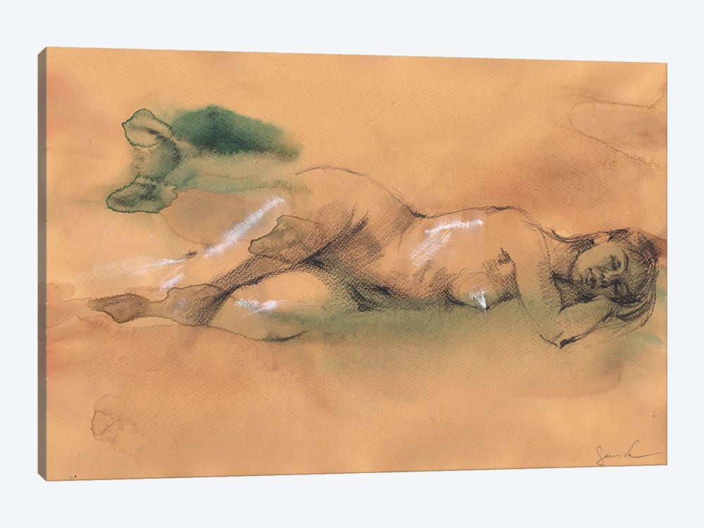 Beautiful Nude Woman by Samira Yanushkova 1-piece Canvas Art Print
