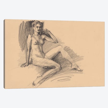 Nude Beautiful Woman Canvas Print #SYH324} by Samira Yanushkova Canvas Wall Art