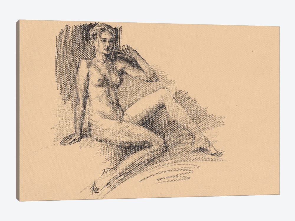 Nude Beautiful Woman by Samira Yanushkova 1-piece Canvas Wall Art