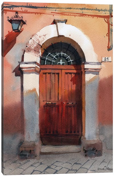 Old Doors In The Sun Canvas Art Print - Samira Yanushkova