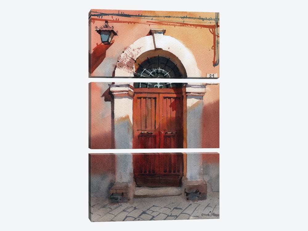 Old Doors In The Sun by Samira Yanushkova 3-piece Canvas Artwork