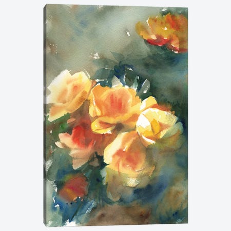 Abstract Flowers Canvas Print #SYH332} by Samira Yanushkova Canvas Wall Art