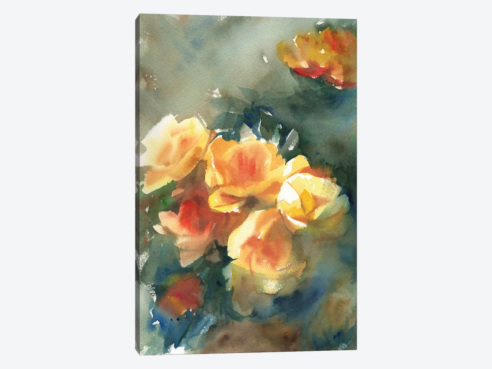 Abstract Flowers by Samira Yanushkova 1-piece Canvas Print