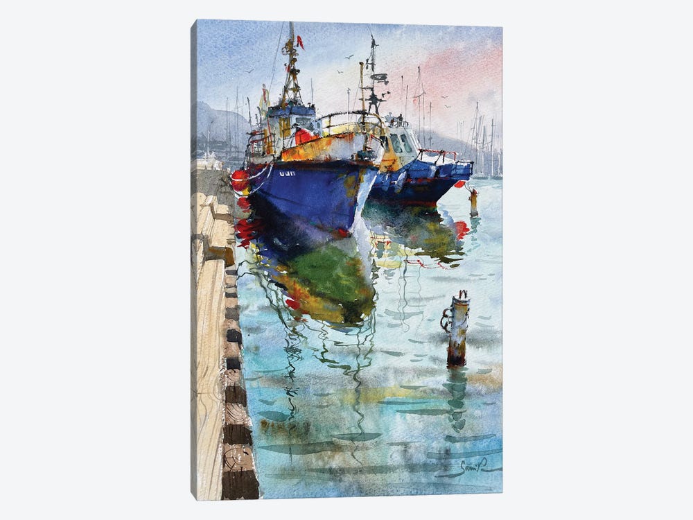 Ship In Port by Samira Yanushkova 1-piece Canvas Art Print