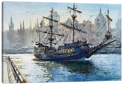 Old Ship Canvas Art Print - Samira Yanushkova