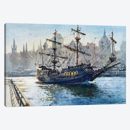 Old Ship Canvas Print #SYH340} by Samira Yanushkova Canvas Print