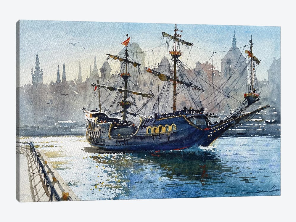 Old Ship by Samira Yanushkova 1-piece Canvas Artwork