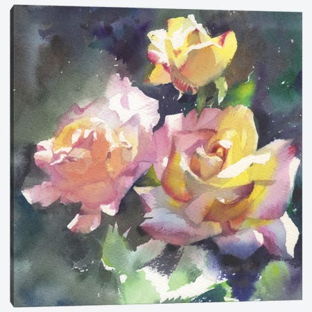 Rose Canvas Print #SYH34} by Samira Yanushkova Canvas Wall Art