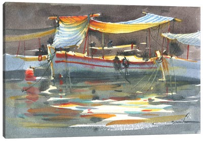 Yacht Canvas Art Print - Samira Yanushkova