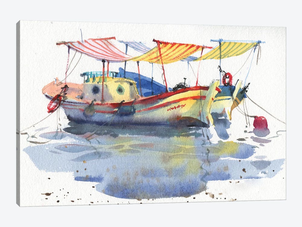 Pleasure Boats Paintings by Samira Yanushkova 1-piece Canvas Art