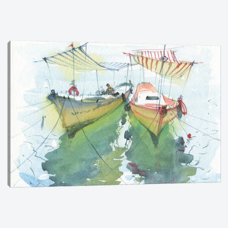 Pleasure Boats Canvas Print #SYH399} by Samira Yanushkova Canvas Art