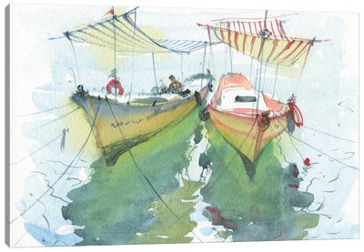 Pleasure Boats Canvas Art Print - Yacht Art