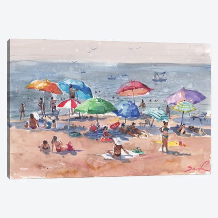 Sunny Day At The Beach Canvas Print #SYH3} by Samira Yanushkova Canvas Art Print